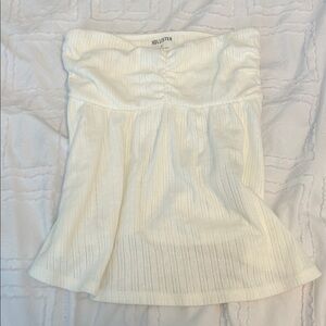 Hollister Cream Strapless Blouse